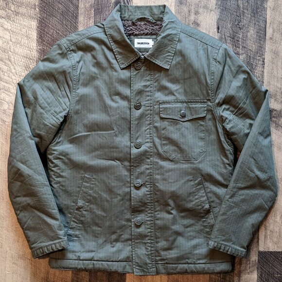 Taylor Stitch Sherpa Lined Watts Jacket Olive Green Small - Picture 2 of 9